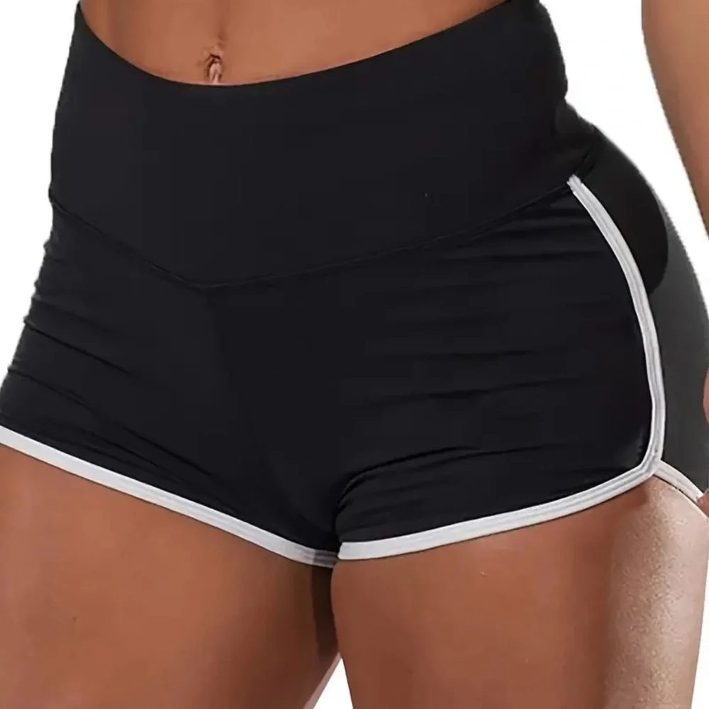 🆕Women'sHighWaistYogaShorts Black Size:Large didn’t comewithtags) ordered online - Picture 1 of 4